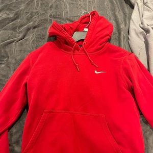 Red Nike hoodie